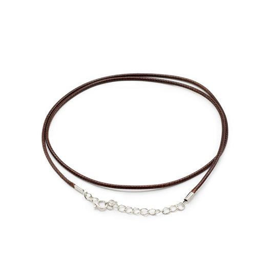 Viaszos ékszerzsinór – sötétbarna 112, 2 mm × 55 cm