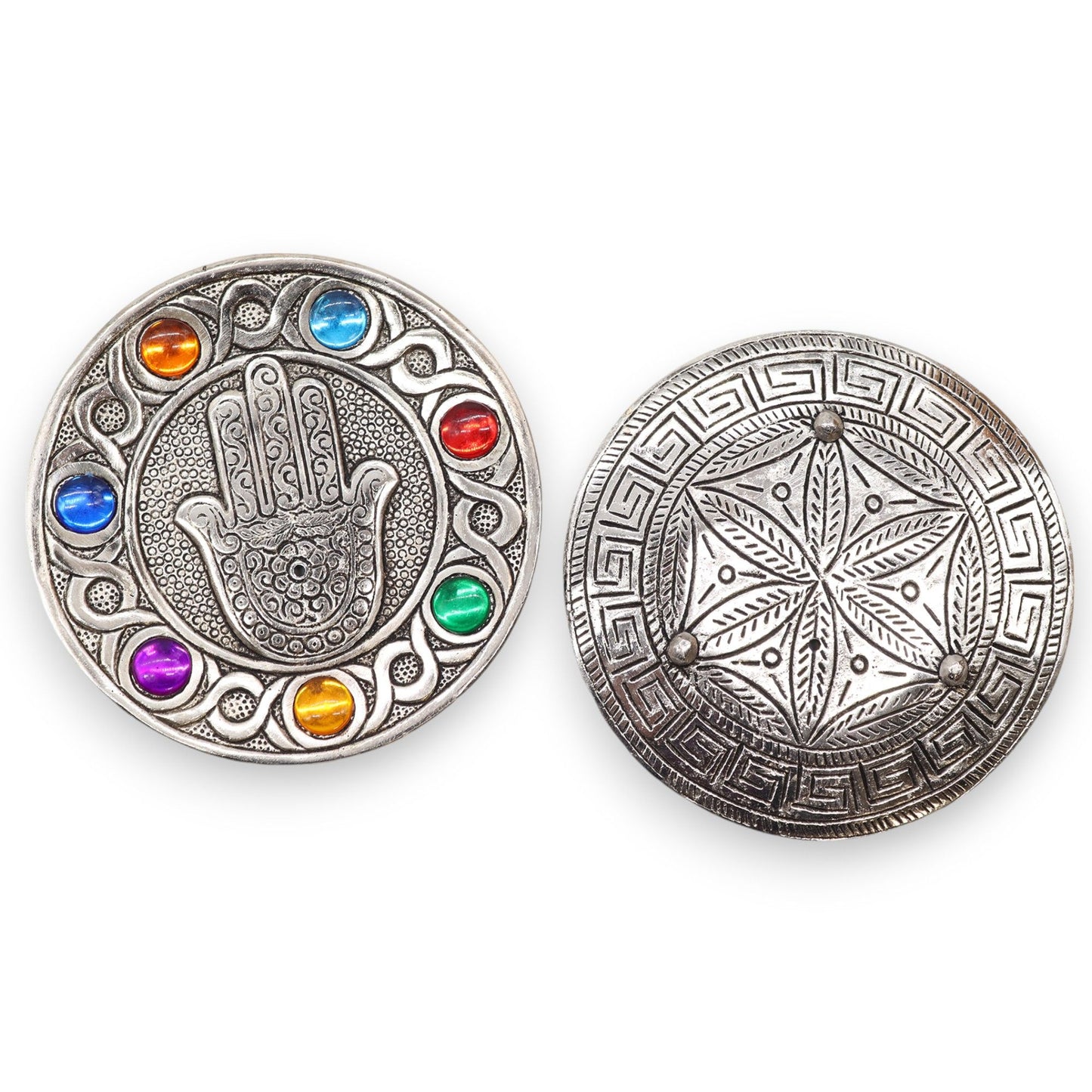 7 csakra Hamsa füstölőtartó 11,5 cm
