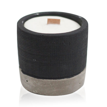 Beton szójagyertya kaspóban – fekete – brandy butter
