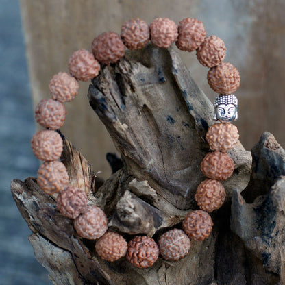 Rudraksha Mala Karkötő – Barna