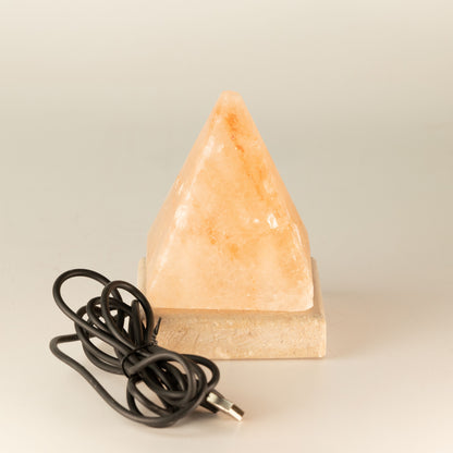 Quality USB Pyramid Salt Lamp - 9 cm (white light)